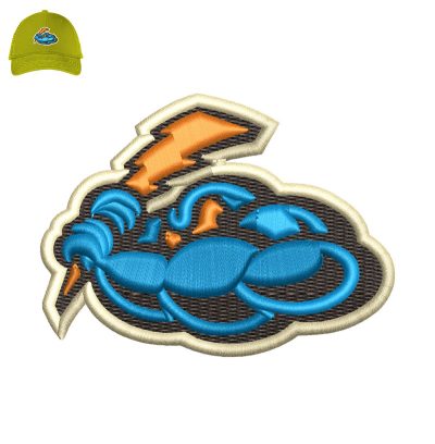 Cloud 3d puff Embroidery logo for Cap.