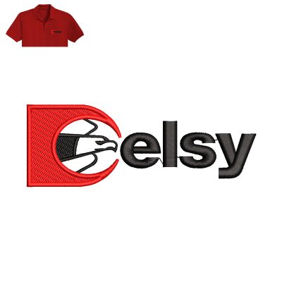 Delsy Embroidery logo for Polo Shirt.