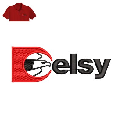 Delsy Embroidery logo for Polo Shirt.