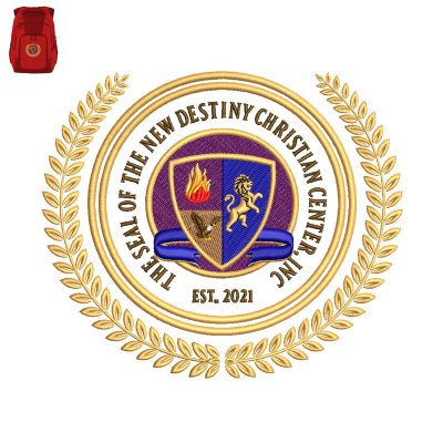 Destiny Christian Center Embroidery logo for Bag.