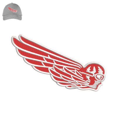 Detroit Red Wings Embroidery logo for Cap.