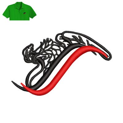 Dragon Head Embroidery logo for Polo Shirt.