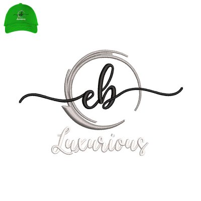 EB Luxuriaus Embroidery logo for Cap.