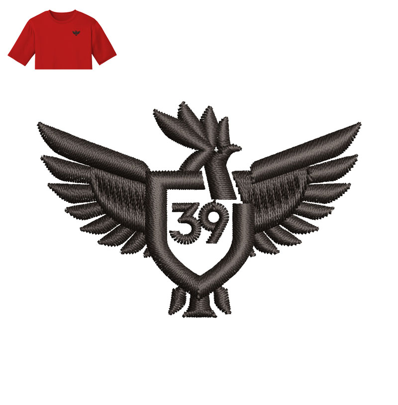 Eagle Bird Embroidery logo for T Shirt.