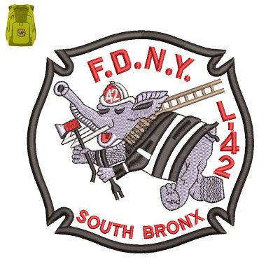 FDNY South Bronx Embroidery logo for Bag.