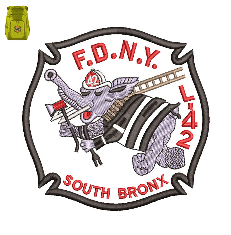 FDNY South Bronx Embroidery logo for Bag.
