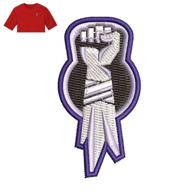 Fist Hand Power Embroidery logo for T Shirt.