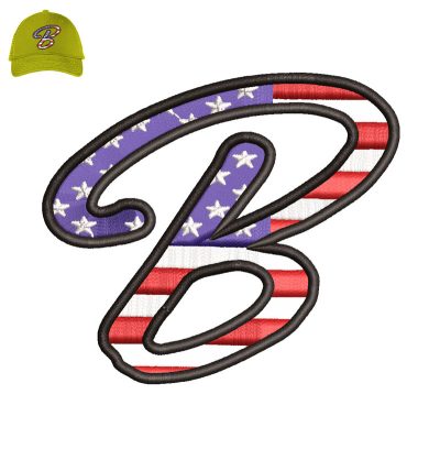 Flag letter 3d puff Embroidery logo for Cap.