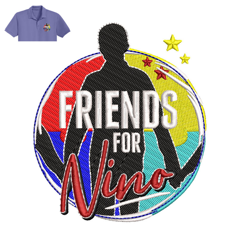 Friends For Nina Embroidery logo for Polo Shirt.