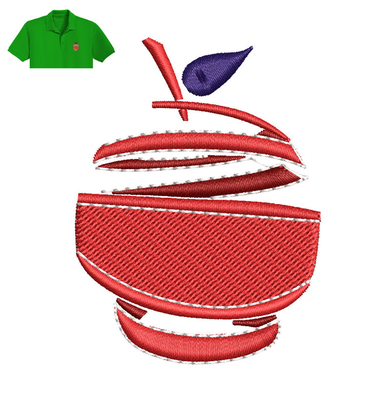Fruit Embroidery logo for Polo Shirt.