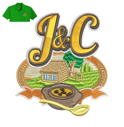 I And C Embroidery logo for Polo Shirt.