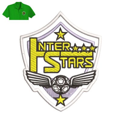 Inter Stars FC Embroidery logo for Polo Shirt.