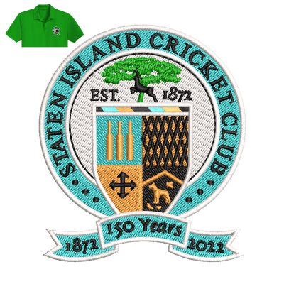 Island Cricket Club Embroidery logo for Polo Shirt.
