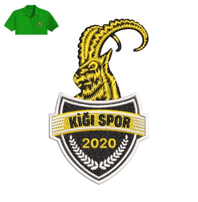 Kigl Spor Embroidery logo for Polo Shirt.