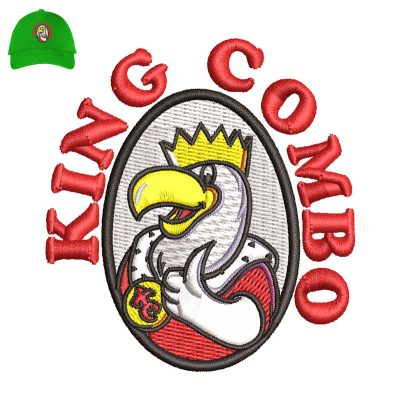 King Combo Embroidery logo for Cap.