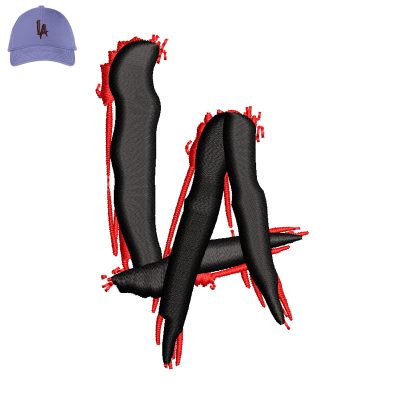 LA Letter 3d Puff Embroidery logo for Cap.