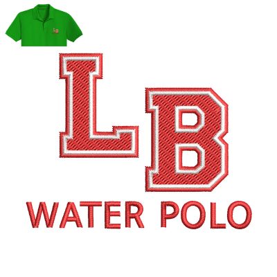 LB Water Polo Embroidery logo for Polo Shirt.