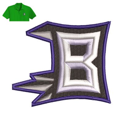 Letter B Embroidery logo for Polo Shirt.