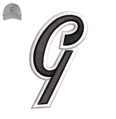Letter G 3d puff Embroidery logo for Cap.