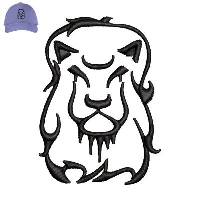 Lion Embroidery logo for Cap.