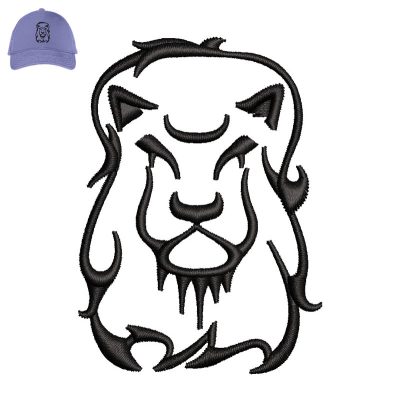 Lion Embroidery logo for Cap.
