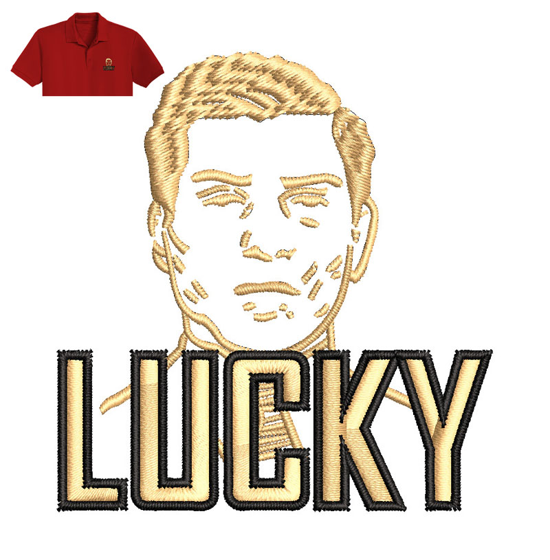 Lucky Embroidery logo for Polo Shirt.
