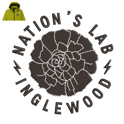 Nation Lab Inglewood Embroidery logo for Jacket.