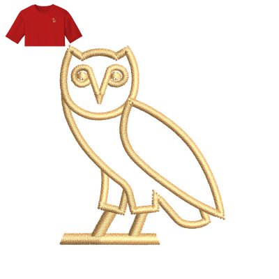 OVO Owl Embroidery logo for T Shirt.