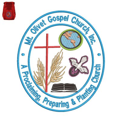 Olivet Gospel Church Embroidery logo for Bag.