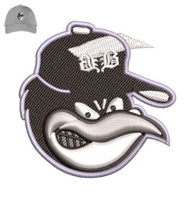 Oriole 3d Puff Embroidery logo for Cap.