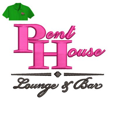 Pent House Embroidery logo for Polo Shirt.