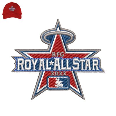 Royal All Star Embroidery logo for Cap.