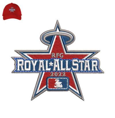 Royal All Star Embroidery logo for Cap.