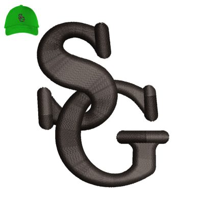 SG Letter 3d Puff Embroidery logo for Cap.