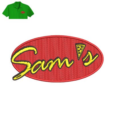 Sam Auto Parts Embroidery logo for Polo Shirt.