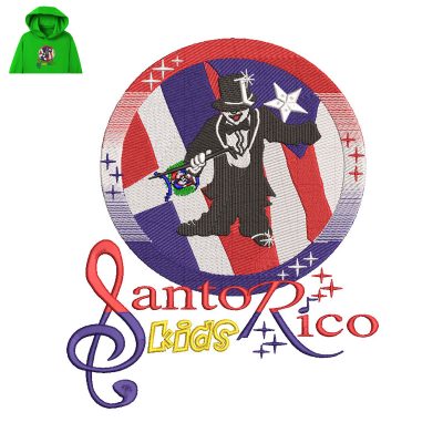 Santo Rico kids Embroidery logo for Hoodie.