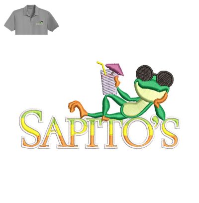 Sapttos Embroidery logo for Polo Shirt.