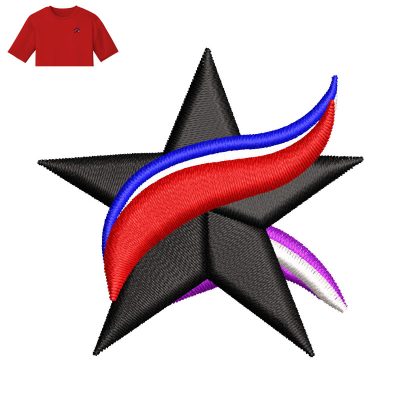 Star Embroidery logo for T Shirt.