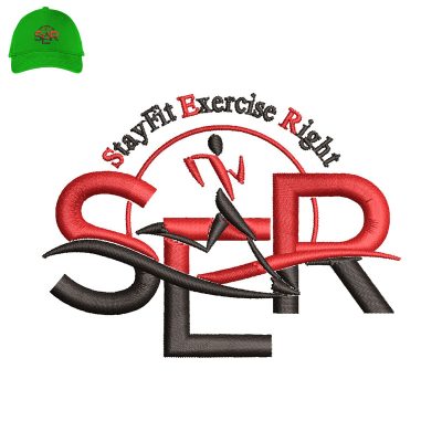 Stayfit Exercise Right Embroidery logo for Cap.