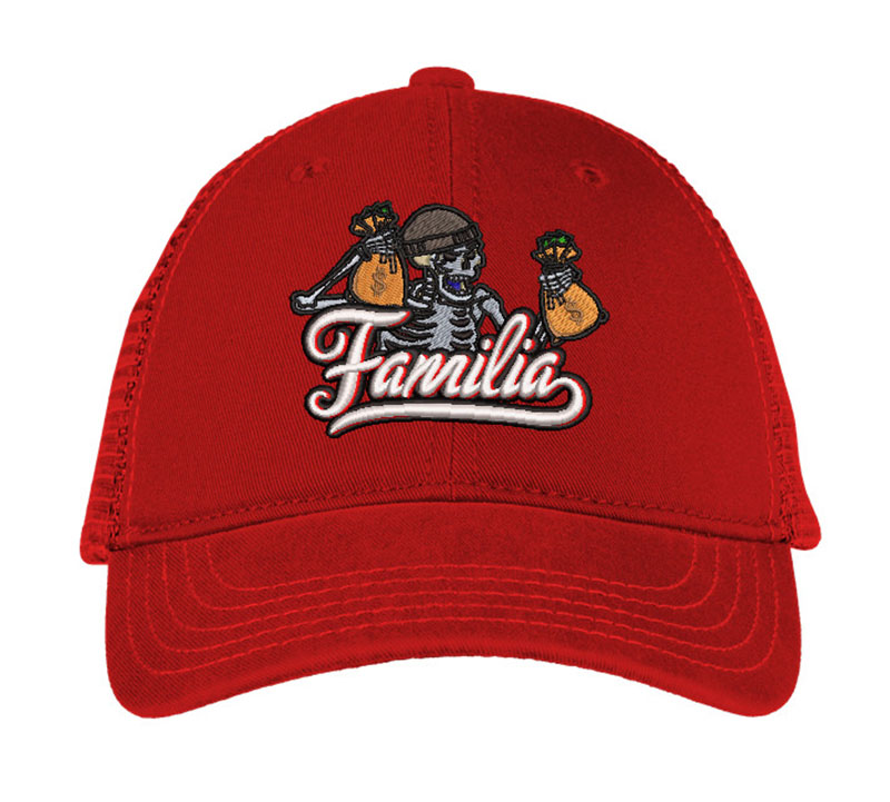 Familia 3d Puff Embroidery logo for Cap.