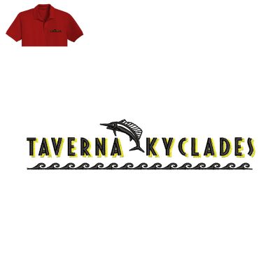 Taverna Kyclades Embroidery logo for Polo Shirt.
