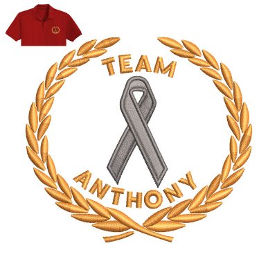 Team Anthony Embroidery logo for Polo Shirt.