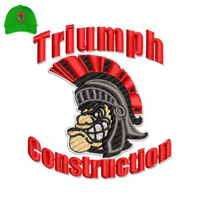 Triumph Construction Embroidery logo for Cap.