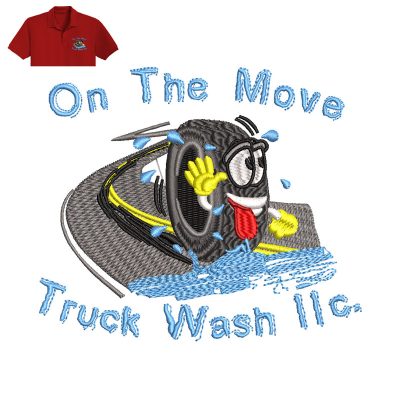 Truck Wash LLC Embroidery logo for Polo Shirt.