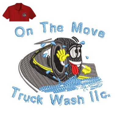 Truck Wash LLC Embroidery logo for Polo Shirt.