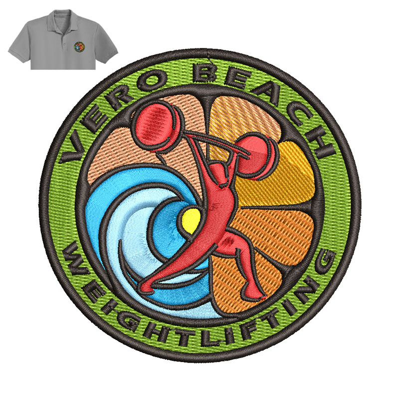 Vero Beach Embroidery logo for Polo Shirt.