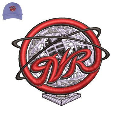 World NR 3d puff Embroidery logo for Cap.