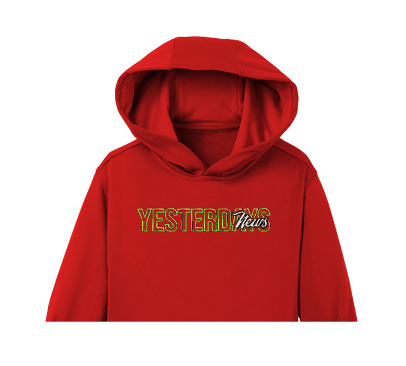 Yesterdays News Embroidery logo for Hoodie.