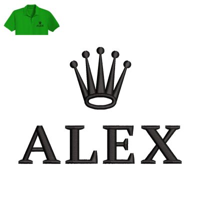 Alex Embroidery logo for Polo Shirt.