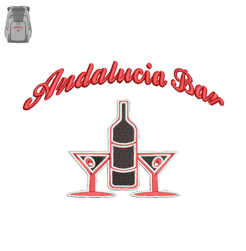 Andalucia Bar Embroidery logo for Bag.